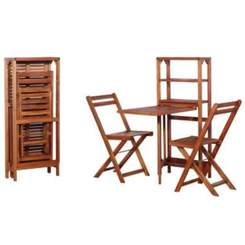 vidaXL - Bistro Set - Bruin - Hout