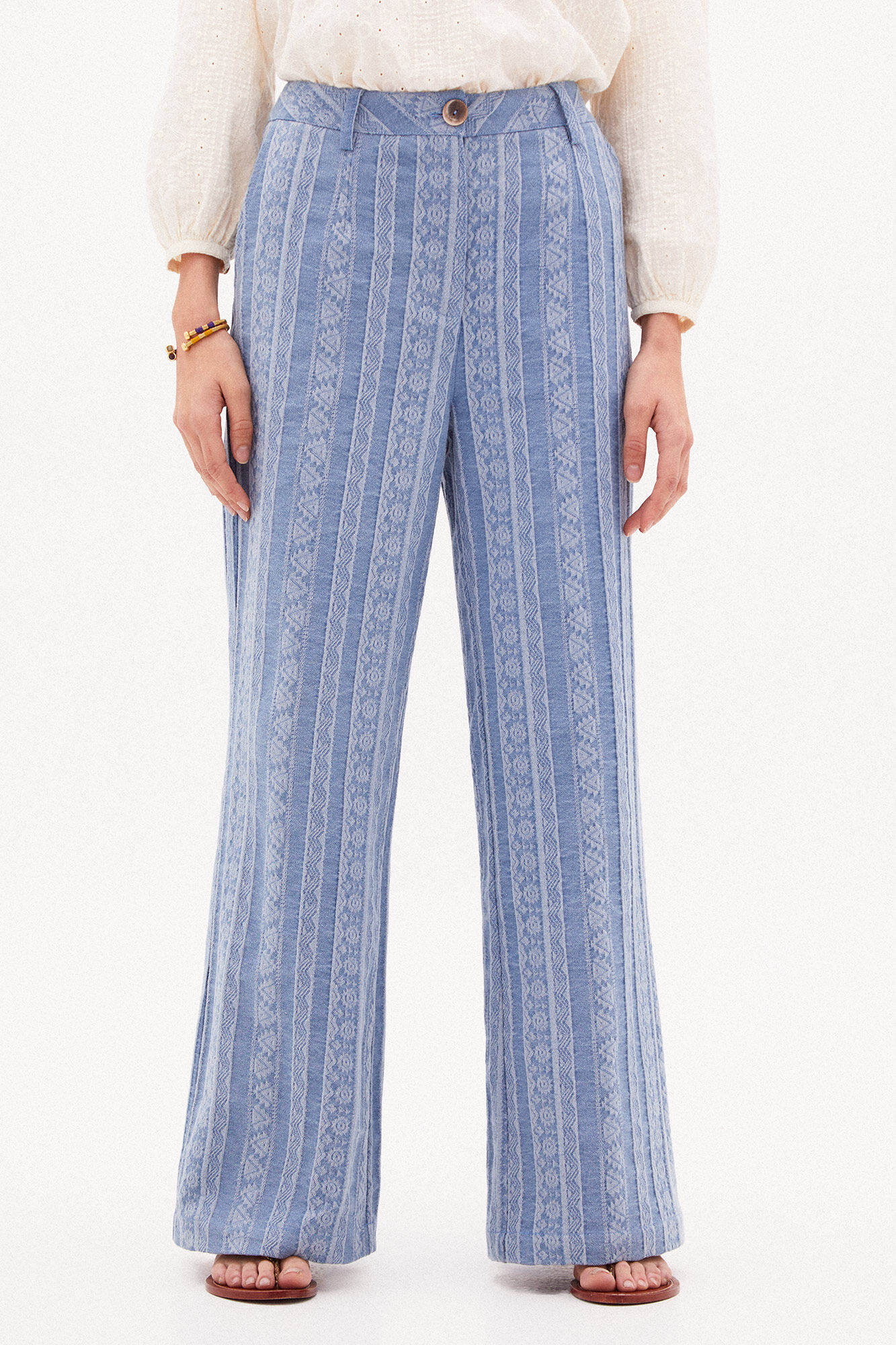 Calça jeans Maia de perna larga - Azul