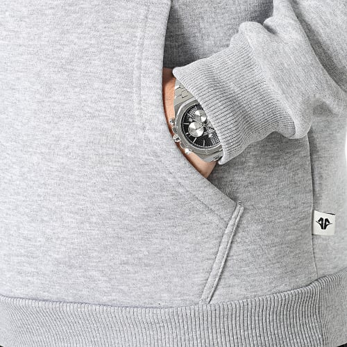 Sweat Capuche Gris Chiné