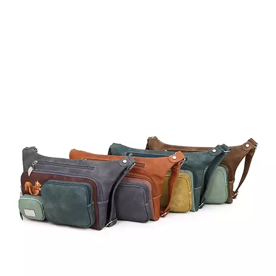 Hi-Di-Hi Squirrel Shoulderbag Dark Brown Multicolor