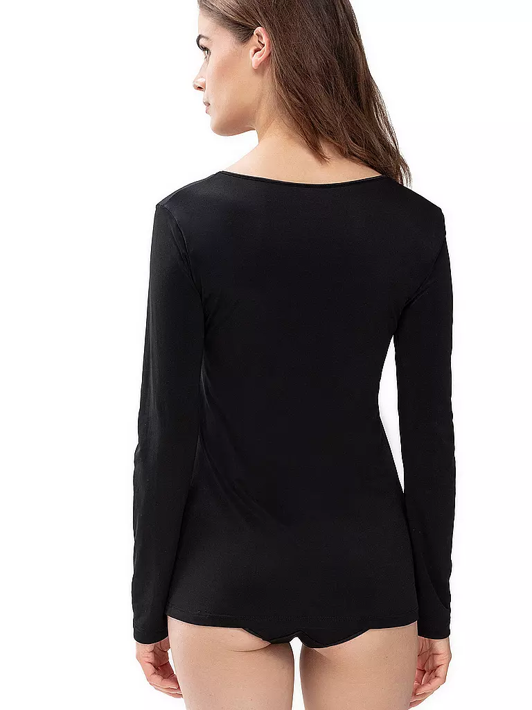 MEY Langarmshirt EMOTION schwarz schwarz