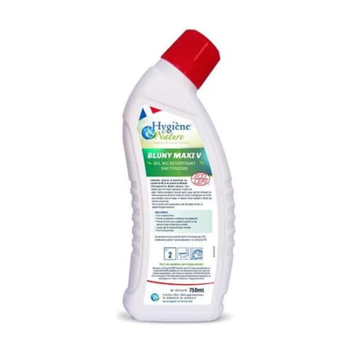 Gel WC détartrant désinfectant Ecocert Hygiène et Nature Bluny Maxi V flacon de 750ml
