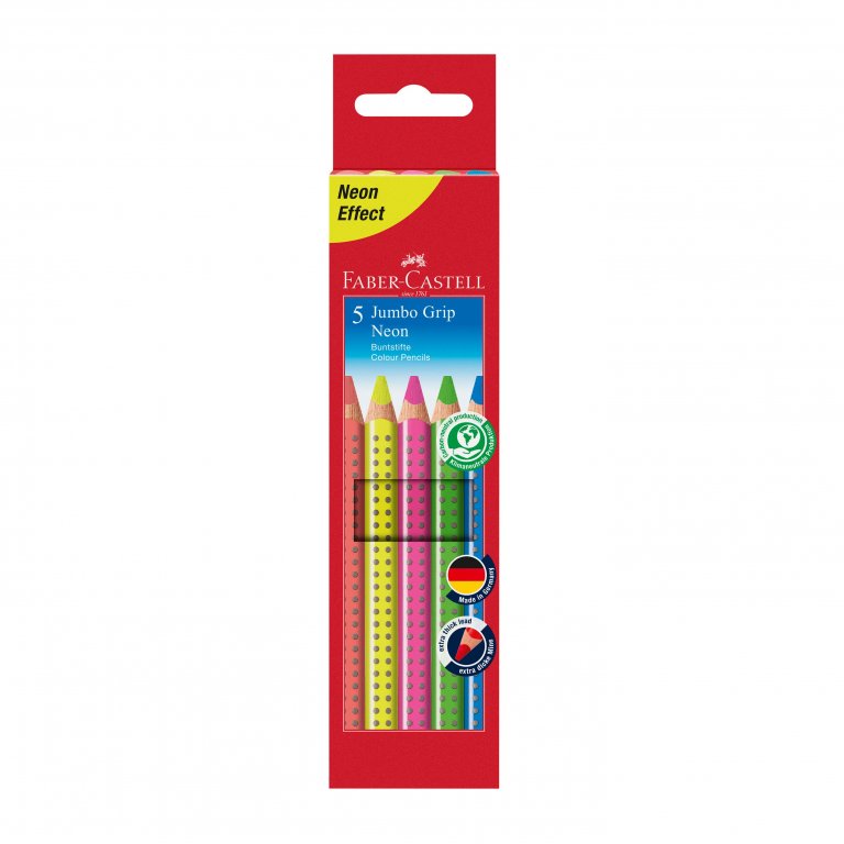 Faber-Castell Farbstift Jumbo Grip Neon Set