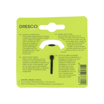 Dresco zadelstrop zwart