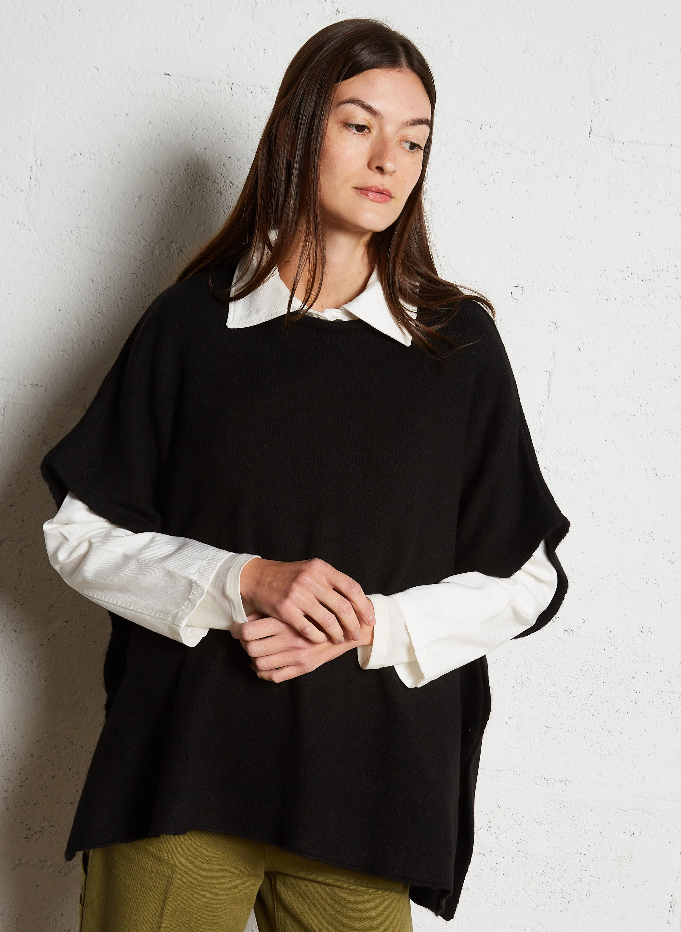 ADA - Pull oversize à col rond | Noir