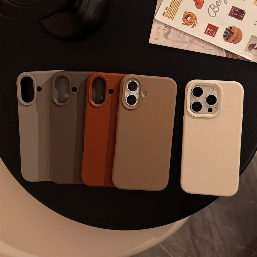 kloudkase - Effen telefoonhoesje - iPhone 16 Pro Max / 16 Pro / 16 Plus / 16 / 15 Pro Max / 15 Pro / 15 Plus / 15 / 14 Pro Max / 14 Pro / 14 Plus / 14 / 13 Pro Max / 13 Pro / 13 / 13 Mini
