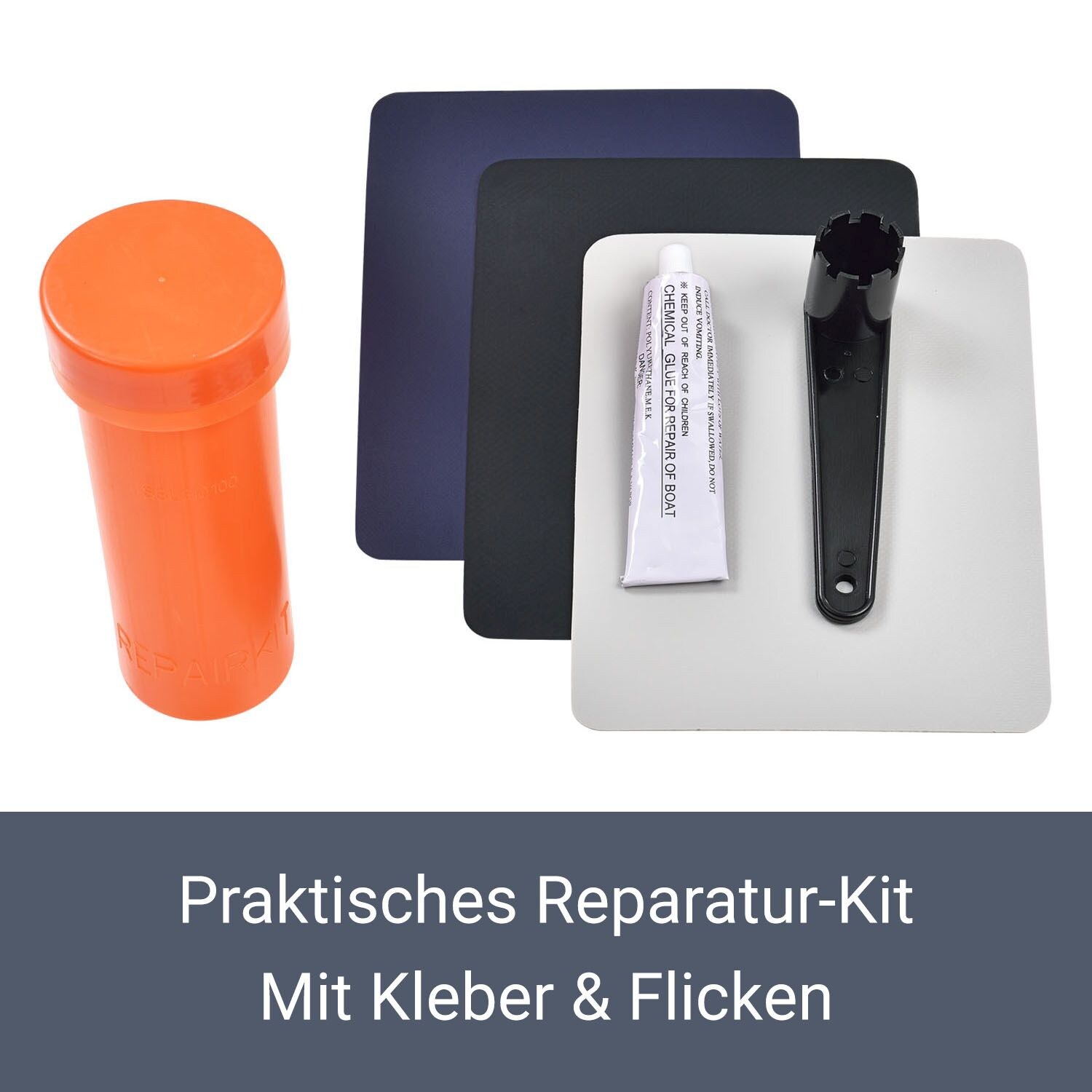 ArtSport Schlauchboot 3,80m mit 2 Sitzbänke, Aluboden, Paddel, Pumpe, Tasche & Reparaturset