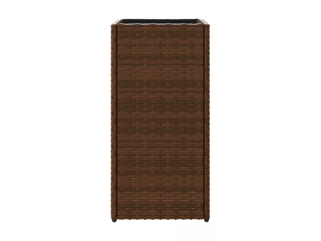 Jardinière bac lit surélevé résine marron 30 x 30 x 60 cm 02_0037495