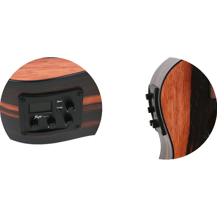 Flight Supernatural Series DUC460E elektrisch-akoestische concert ukelele met gigbag