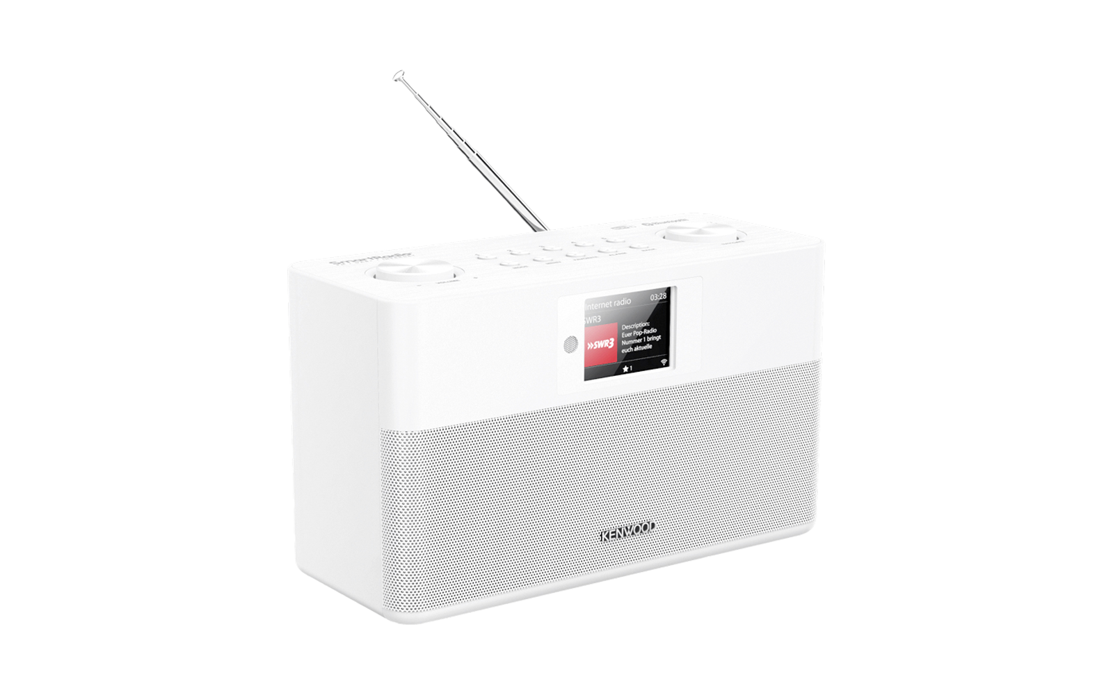Kenwood CR-ST100S-W Smartradio mit DAB+ und Bluetooth Audiostreaming weiß