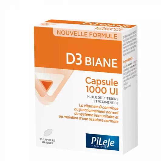 D3 Biane Capsule 1000 UI - Vitamine D - 30 Capsules
