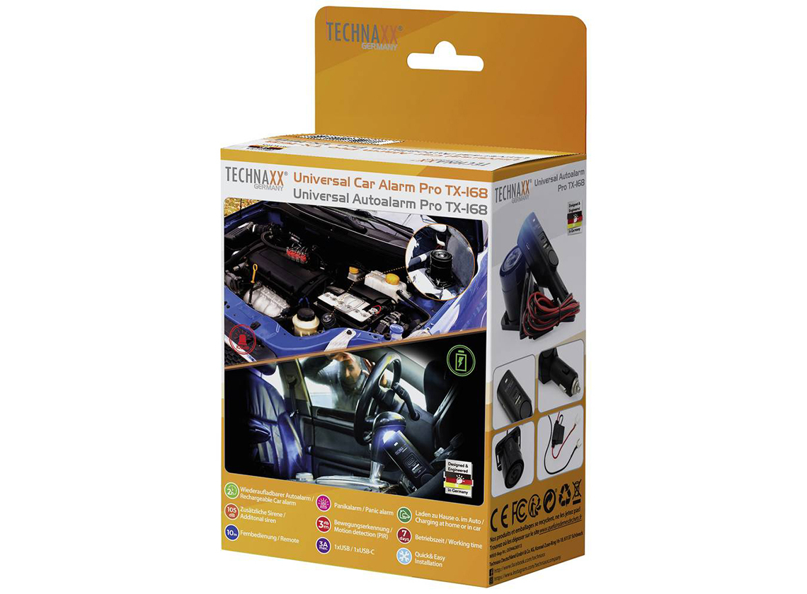 Technaxx TX-168 universeel autoalarm