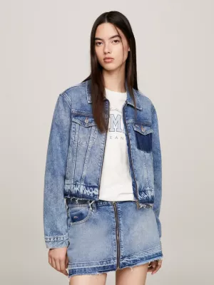 Jaqueta jeans Izzie com zíper