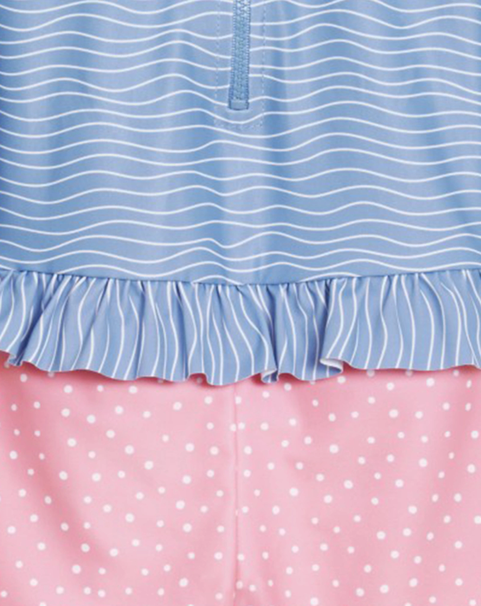 Langarm-Schwimmanzug KREBS in blau/pink