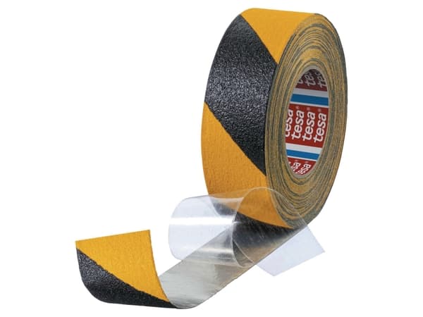 Skridsikker tape Tesa 60955, 50 mm x 18 m, gul/sort