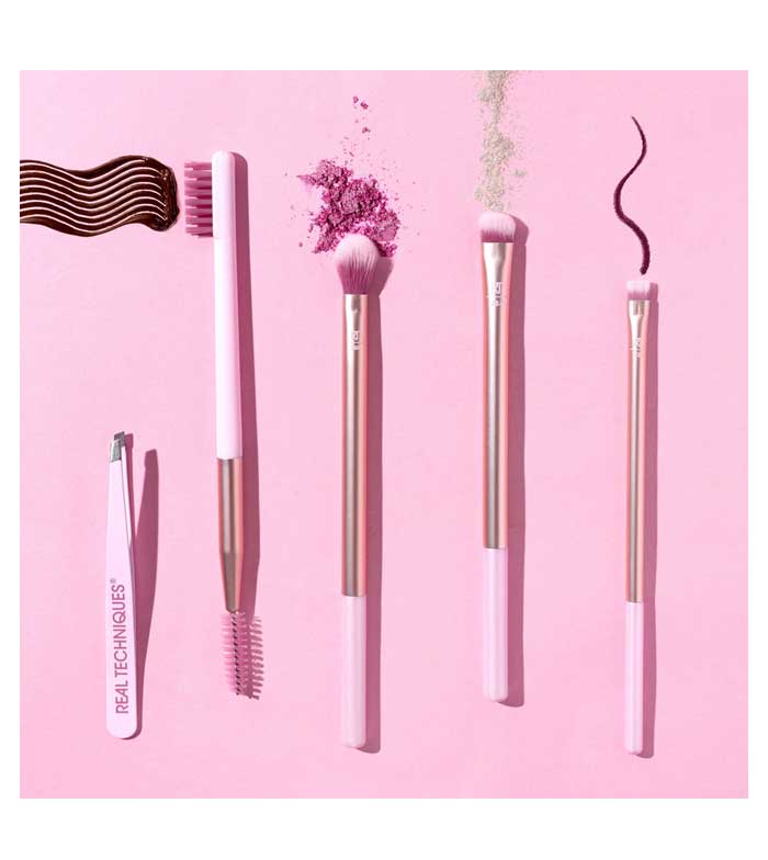 Real Techniques - Conjunto de pincéis e acessórios para os olhos Naturally Beautiful