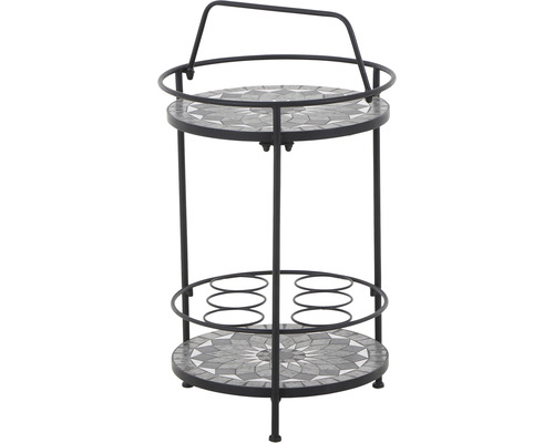 Siena Garden Como bijzettafel Ø 42 x 74 cm zwart