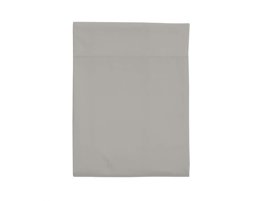TERRE DE NUIT - Drap plat 100% coton gris mastic 180x290 cm
