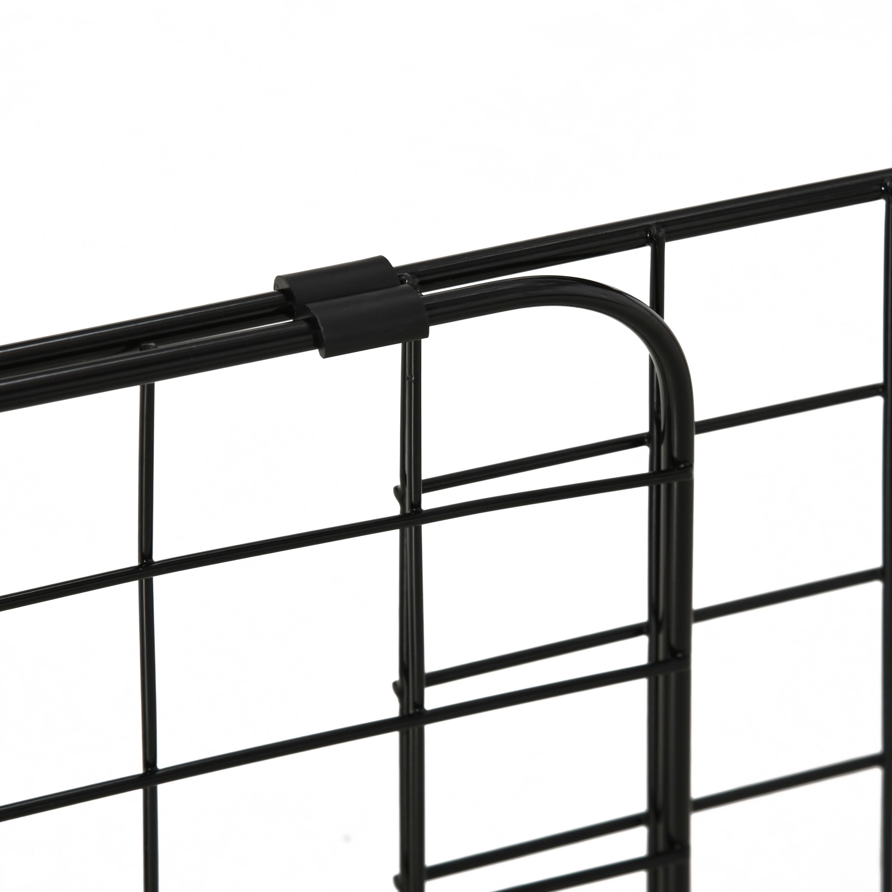 PawHut Auto Hundeschutzgitter mit Verstellbarkeitfunktion schwarz 91-152B x 30H cm