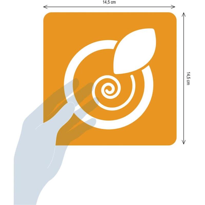 Set de 6 pochoirs enfants, Sports - Orange