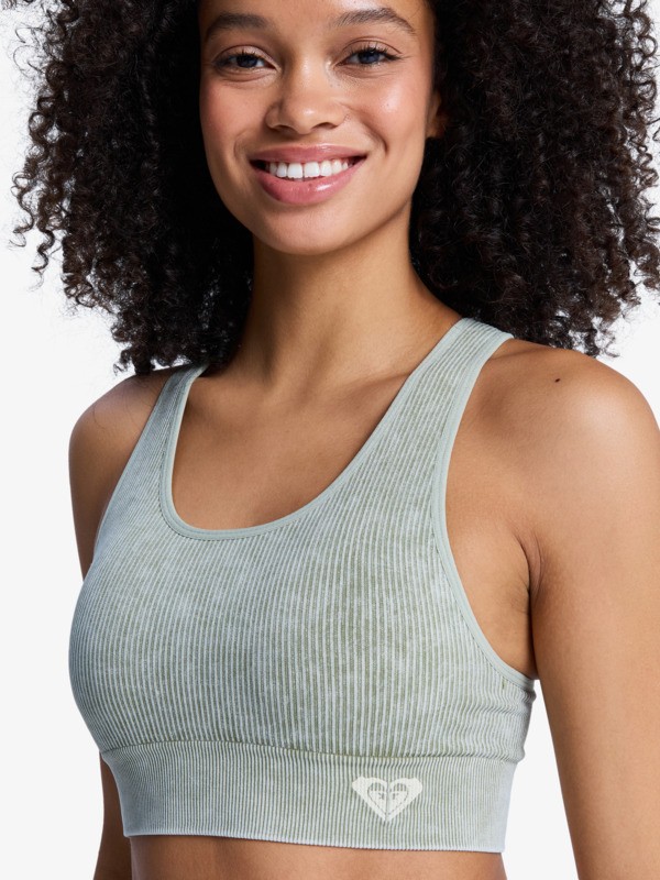 Chillout Seamless Washed Brassière de sport Vert Femme