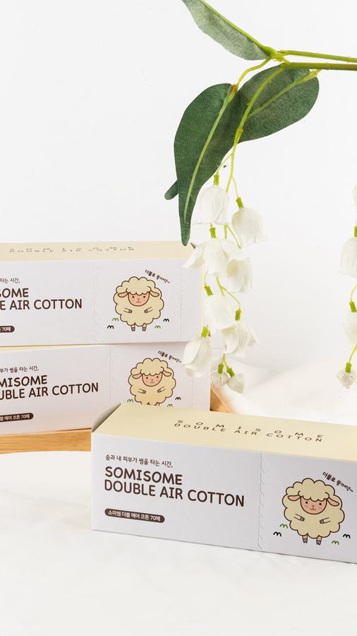 SOMISOME Double Air Cotton Pads 70pcs