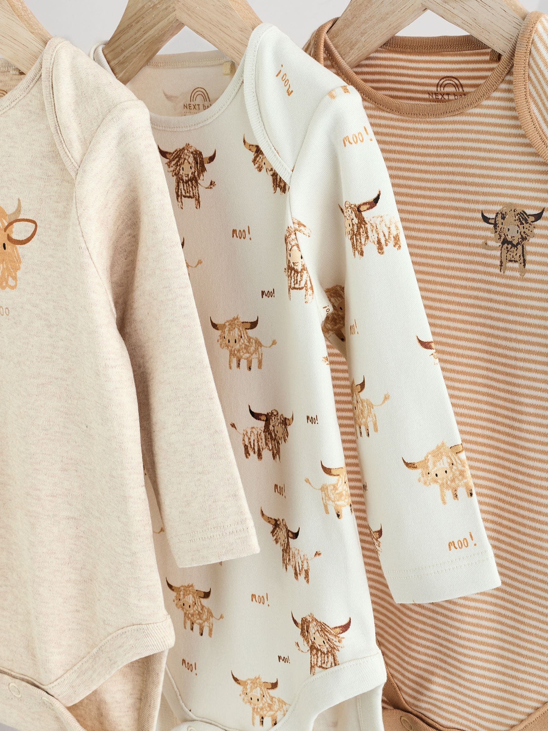 Neutraal - Hamish babybodysuits verpakking van 3