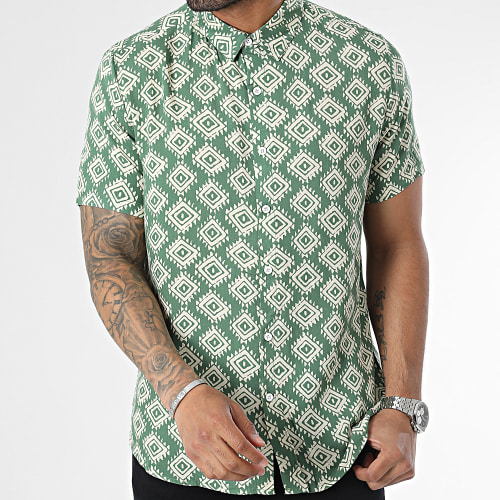 Chemise Manches Courtes Vert