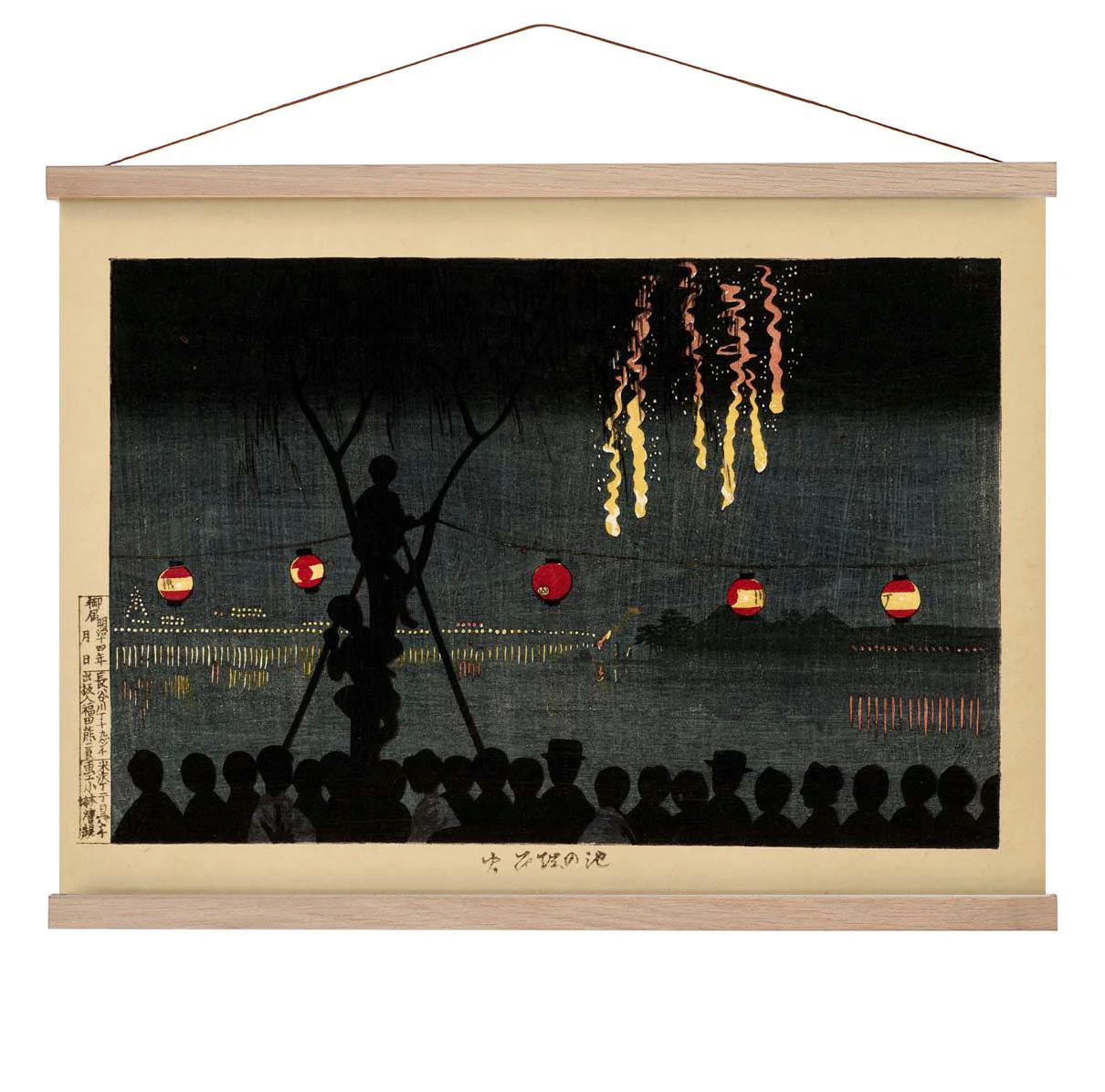 Feuerwerk in Ikenohata von Kobayashi Kyochika