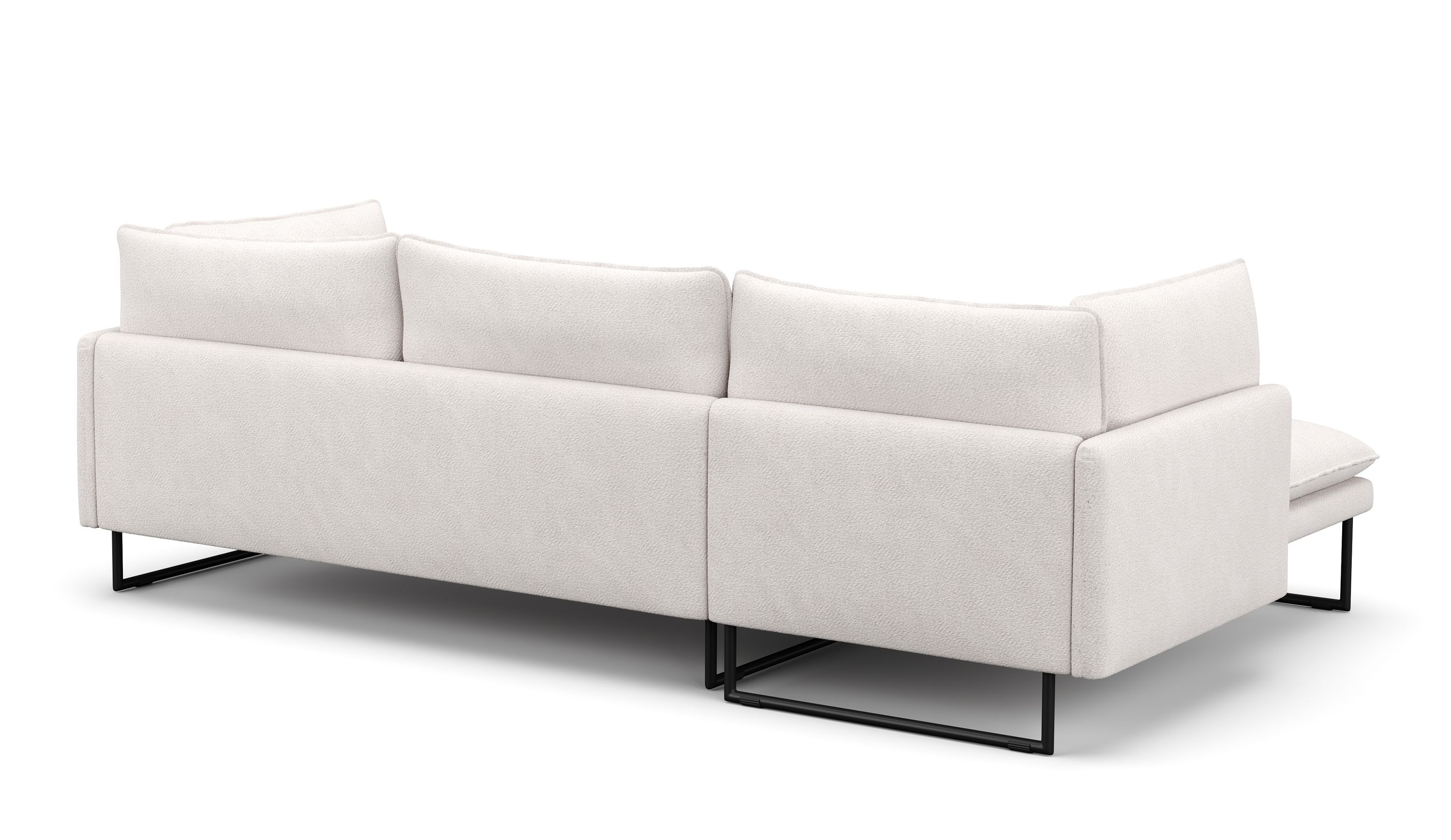 Ecksofa Bouclé MARISA links creme