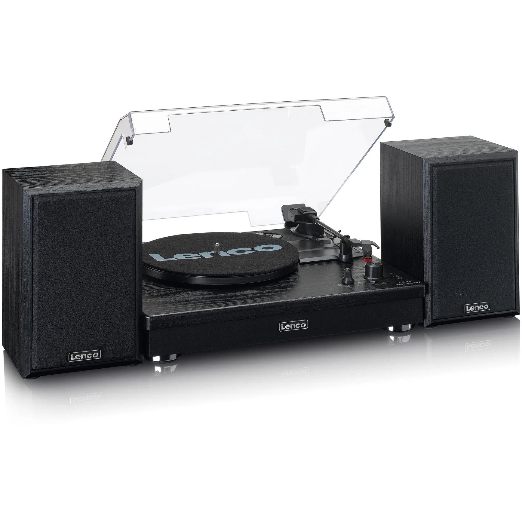 Lenco LS-101BK houten platenspeler met Bluetooth