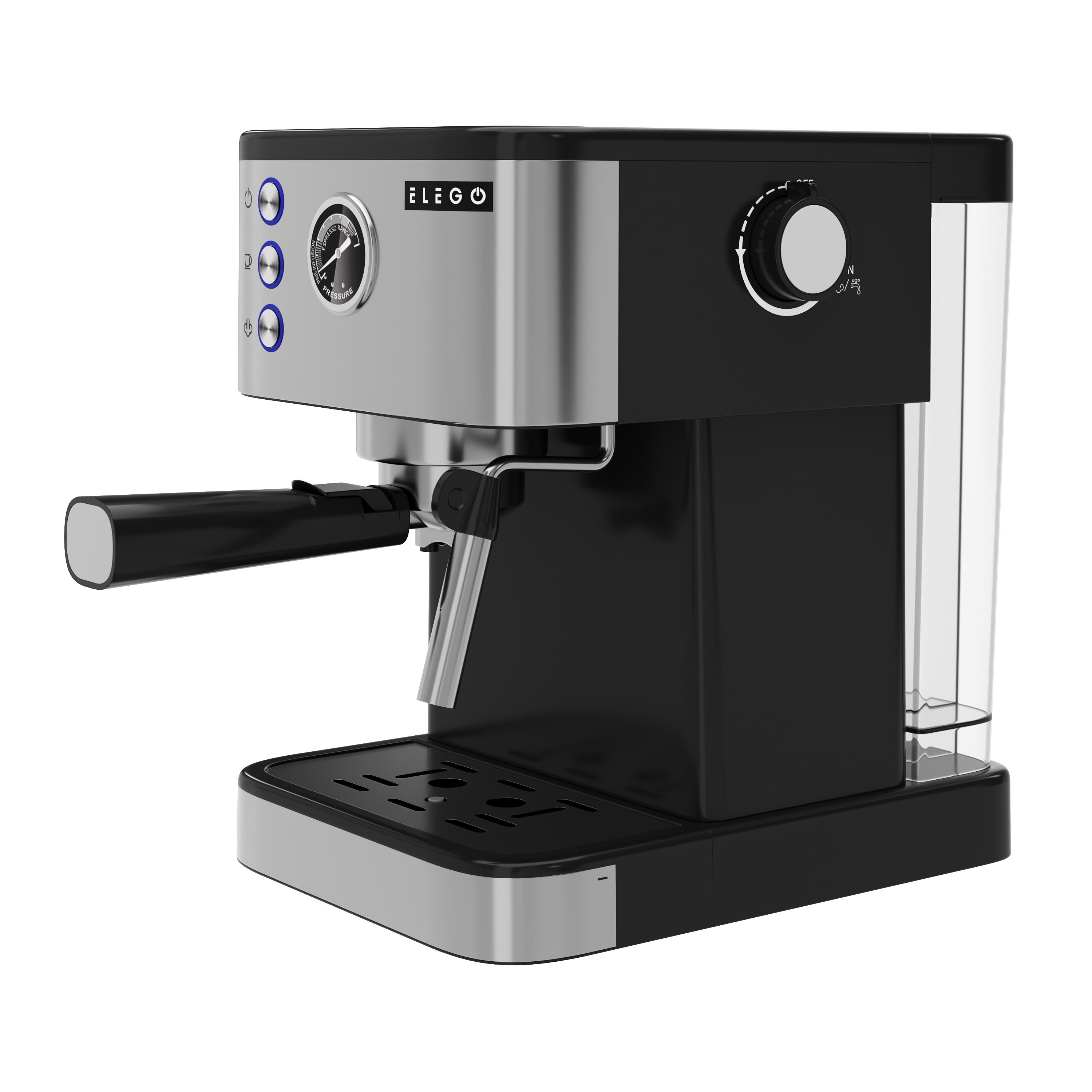 Siebträgermaschine BARISTA Edelstahl 20 bar
