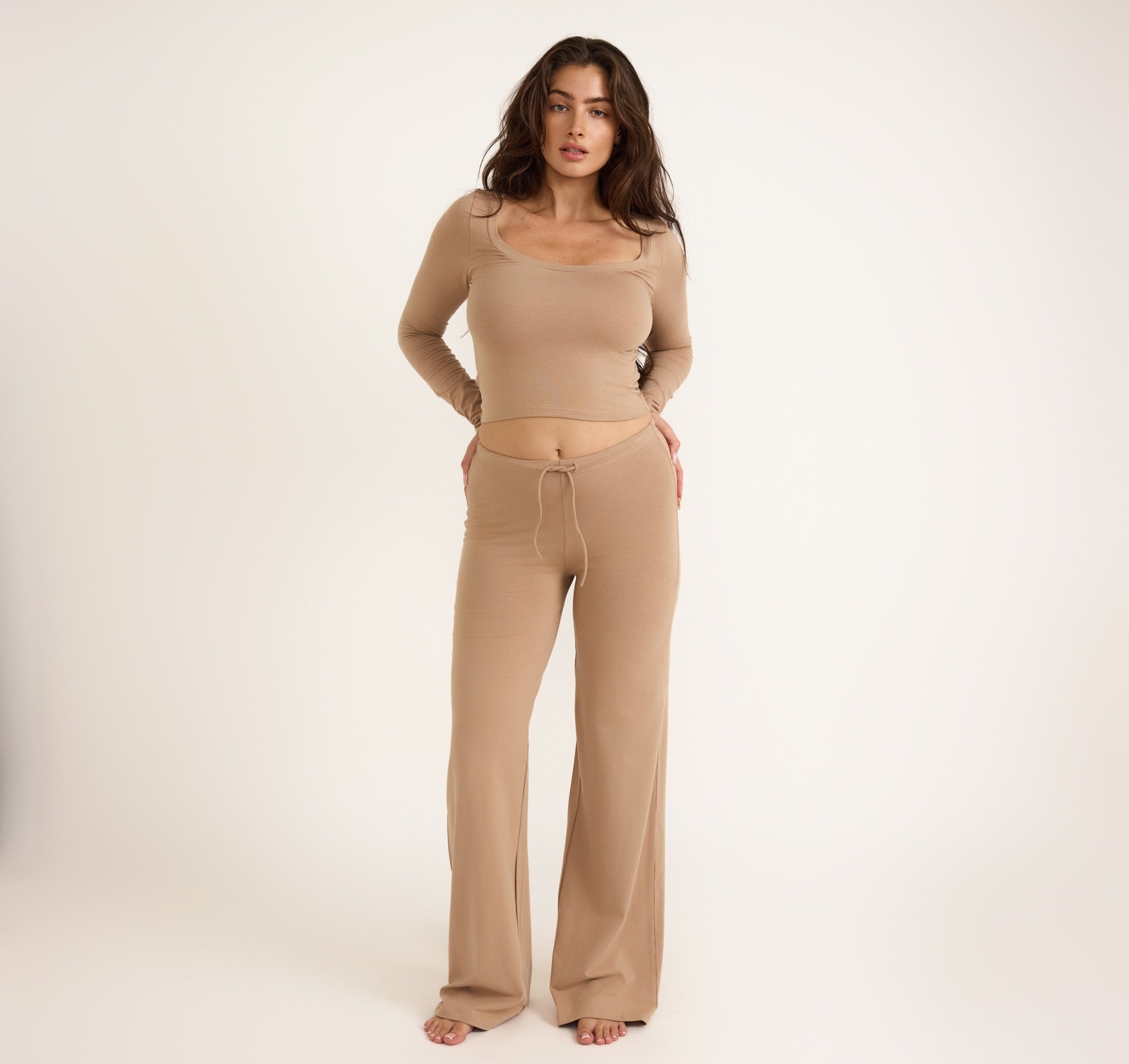 TENCEL™ MODAL<br>Everyday Scoop Neck Long Sleeve Tee