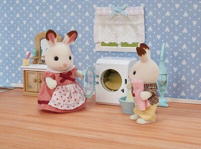 Sylvanian Families Dukkemøbler Rengjøringssett Klesvask & Støvsuger