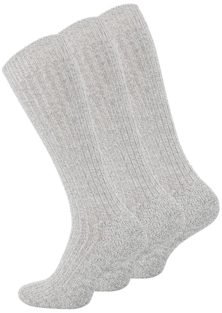 Cotton Prime® Norweger-Woll-Kniestrümpfe 3 Paar