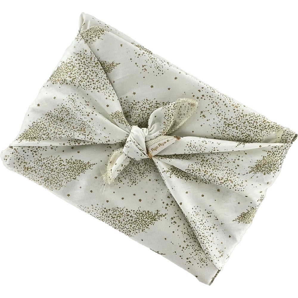 Furoshiki Grand 73 X 73 Cm Sapin Blanc Pailleté