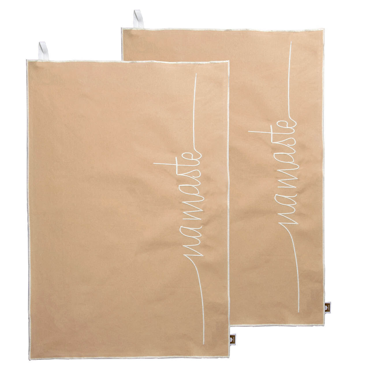 Febronie 2 Torchons en Coton Namaste sable - 50x75 cm