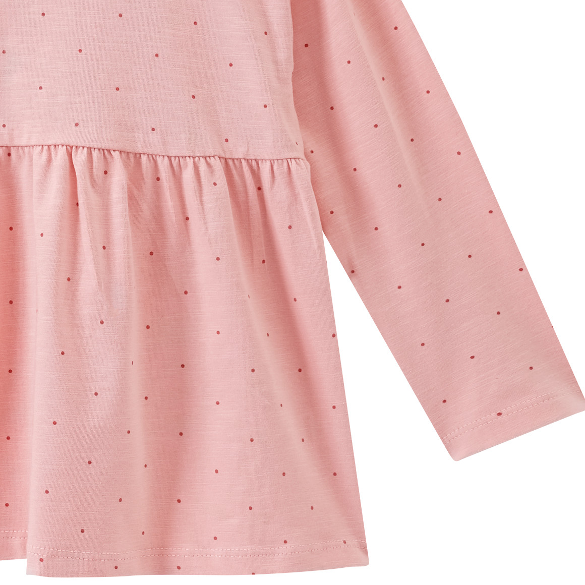 Topomini Baby Langarmshirt mit Pünktchen rosa