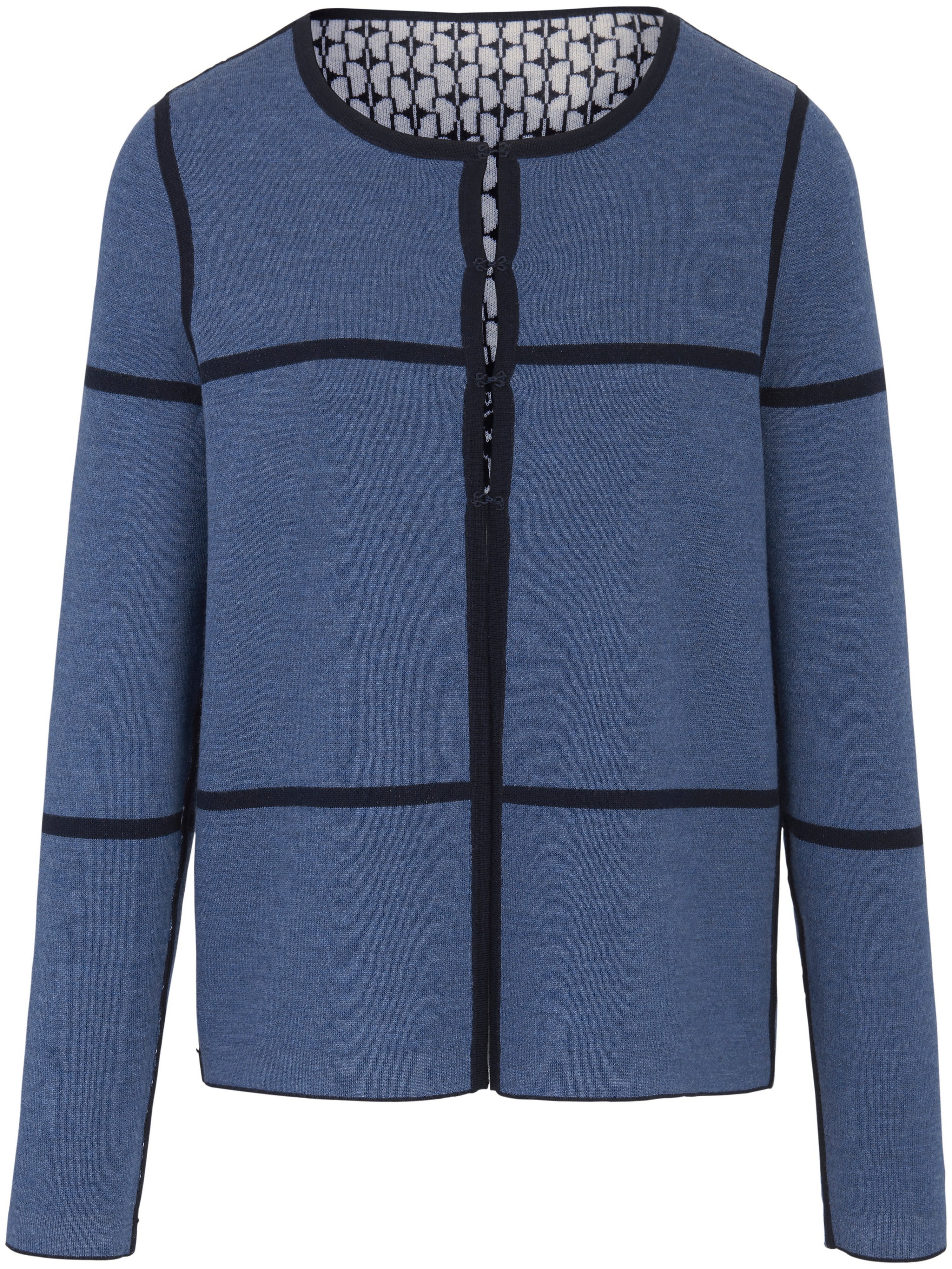 Wende-Strickjacke mit Rundhals-Ausschnitt