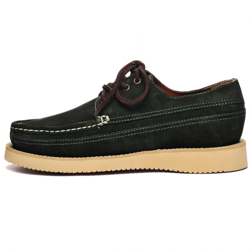 MAKWA SUEDE GREEN DARK DEPHTS-Mocassin en cuir pour homme