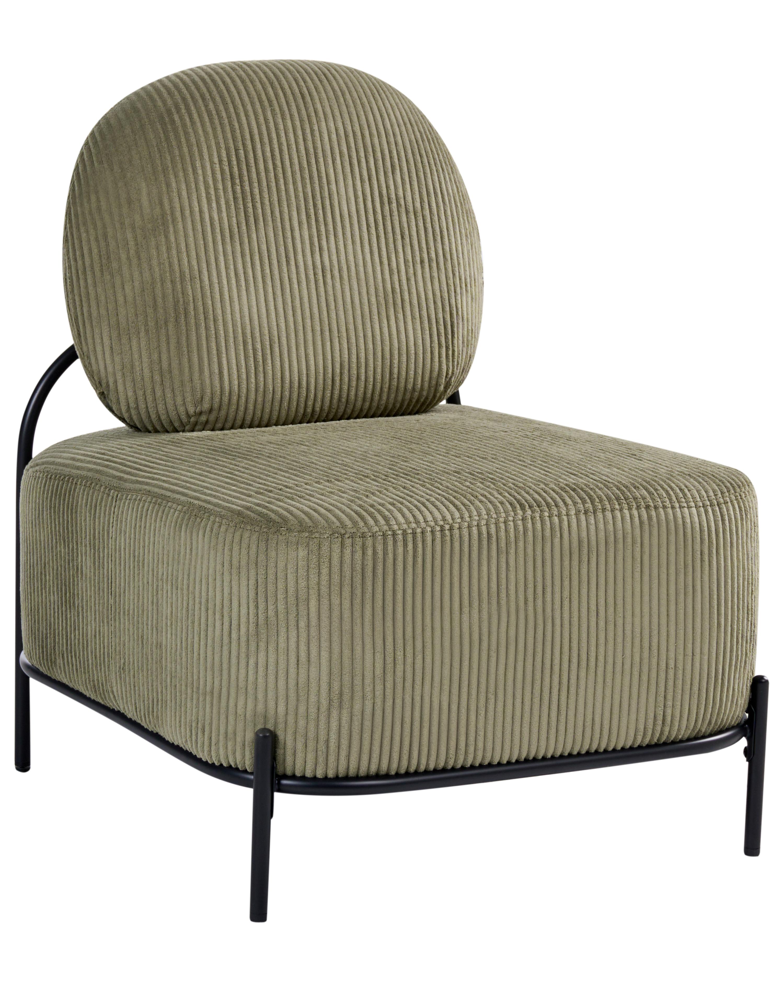 Fauteuil LUNDE Corduroy Groen