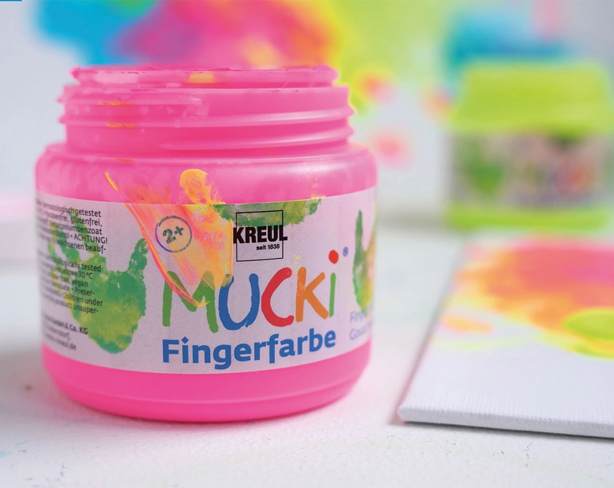Quietsch-Fingerfarbe MUCKI® 4er-Set