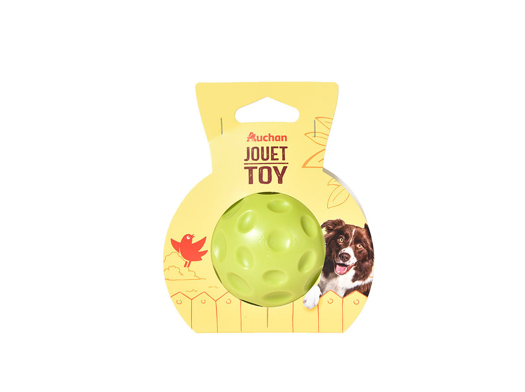 BOLA COM SOM AUCHAN VERDE 7CM