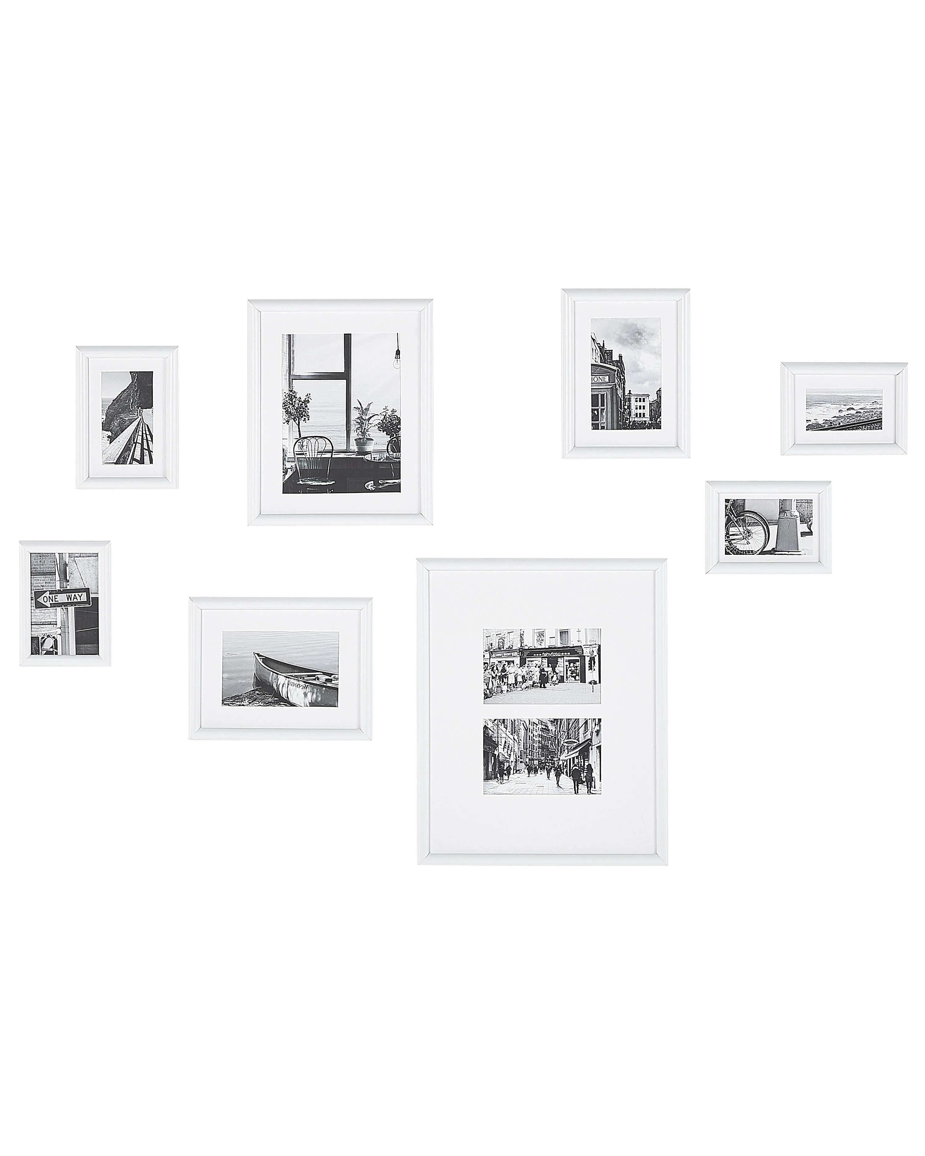 Set van 8 fotolijsten GARANGO Stedelijk motief Wit