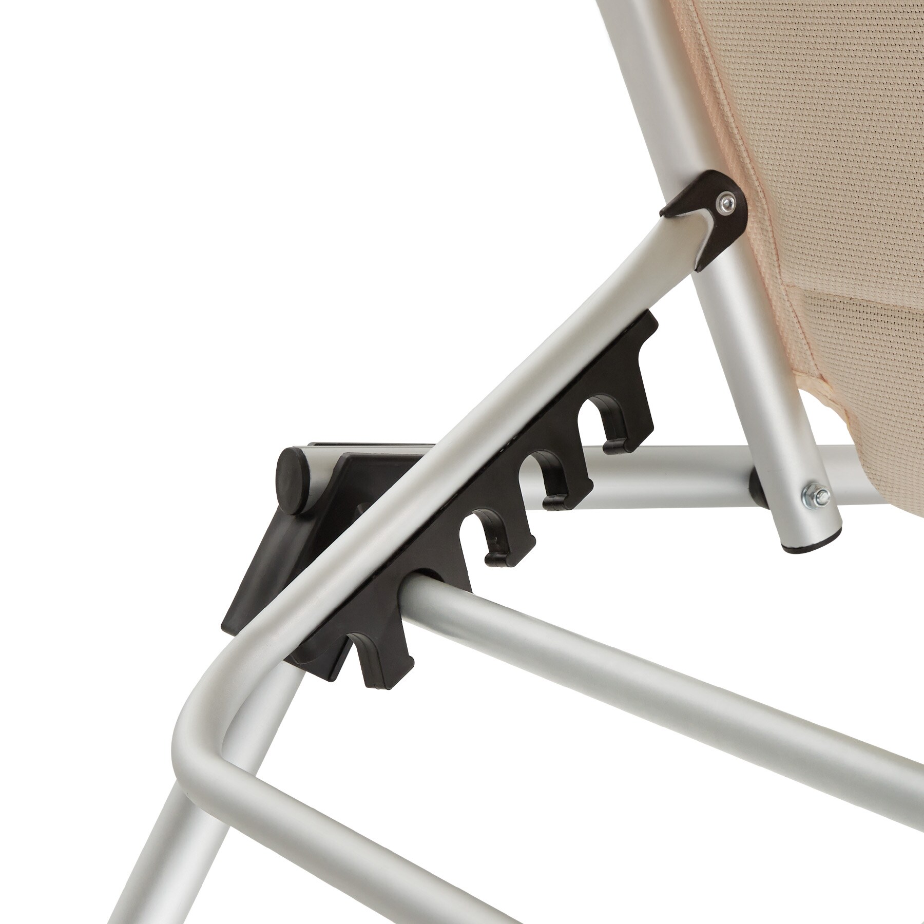 tectake® Sonnenliege, gepolstert, klappbar, 6-fach verstellbare Rückenlehne mit Kopfpolster, 217 x 60,5 x 72 cm