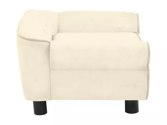 Canapé pour chien Crème 72x45x30 cm Peluche