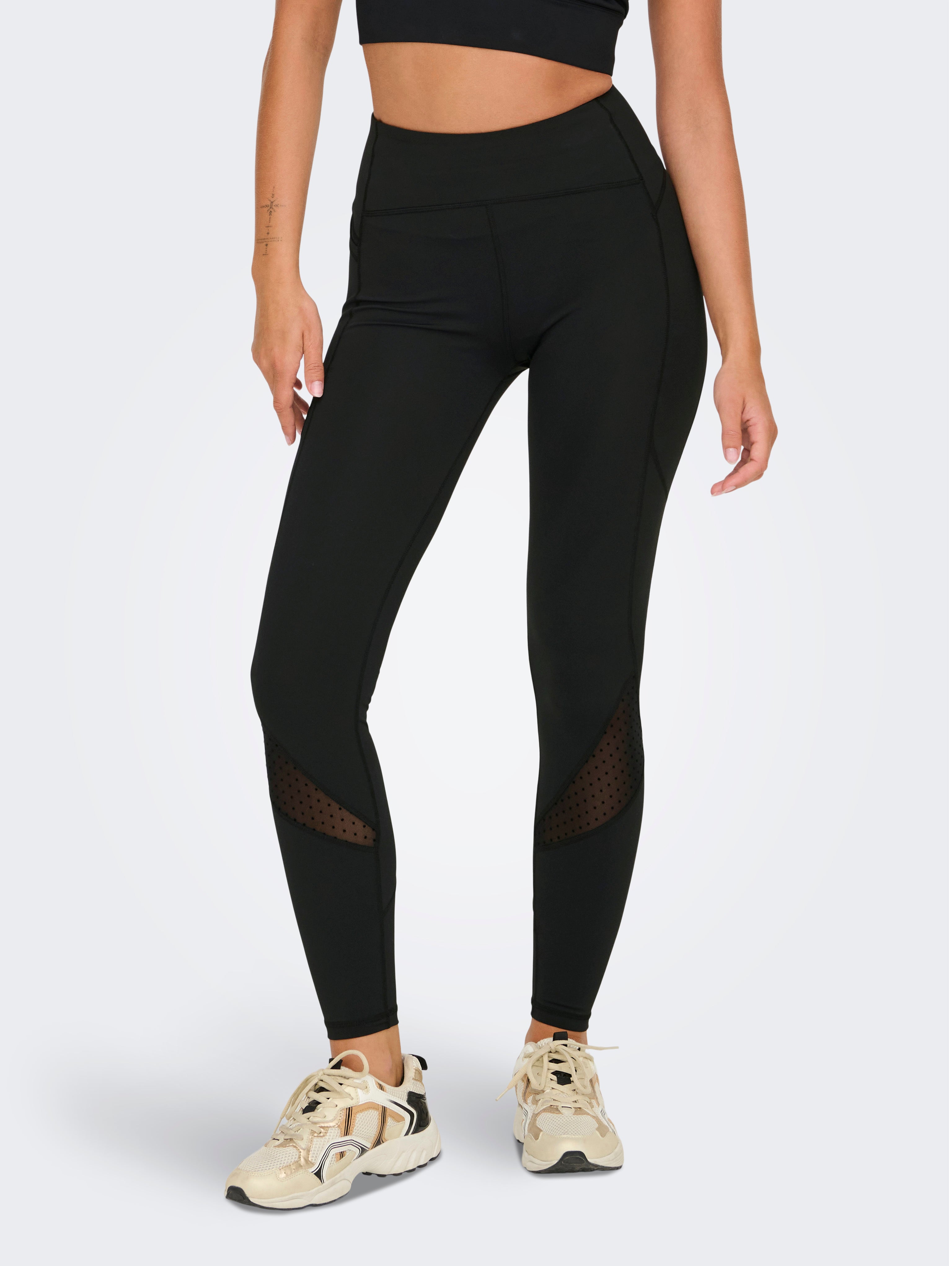 ONPRYA-2-DOT Hohe Taille Enger Schnitt Sportleggings Black