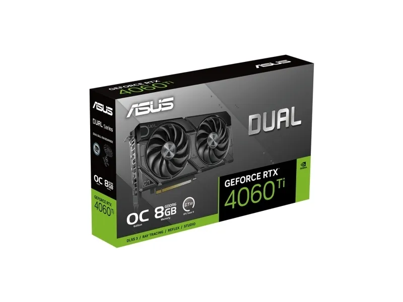 ASUS Dual GeForce RTX 4060 Ti EVO 8GB - OC Edition - grafikkort - GeForce RTX 4060 Ti - 8 GB GDDR6 - PCIe 4.0 - 3 x DisplayPort, HDMI