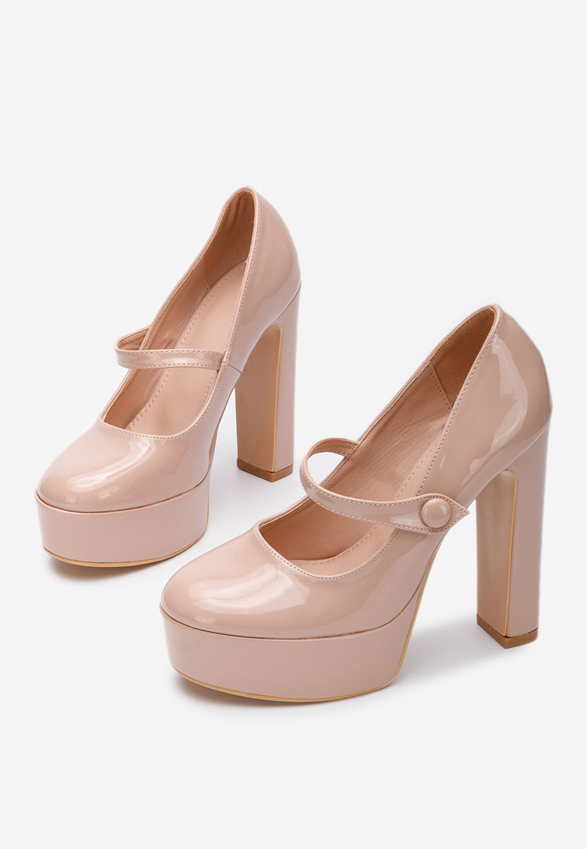 Chaussures à talon et plateforme nude Vatiria