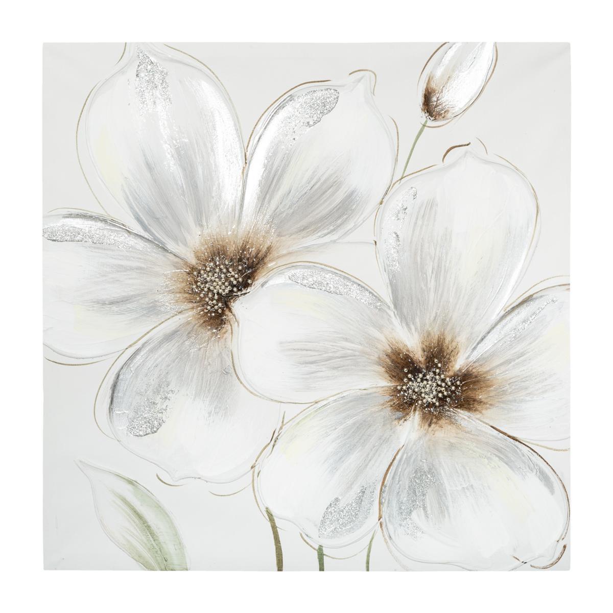 TOILE FLEURS 48X48CM